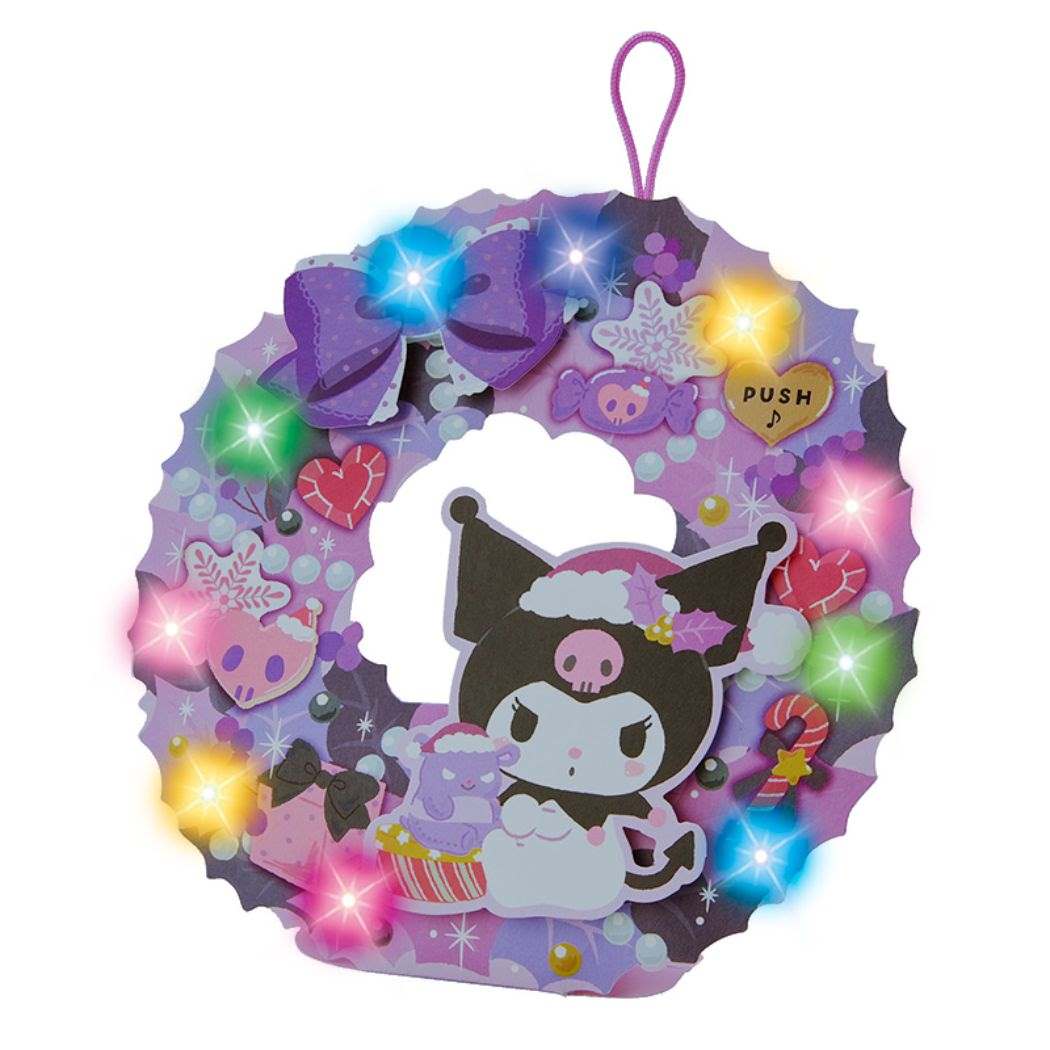 クロミ グッズ グリーティングカード キャラクター KUメロディ JXPM30-3 クリスマスカード 立体 リース