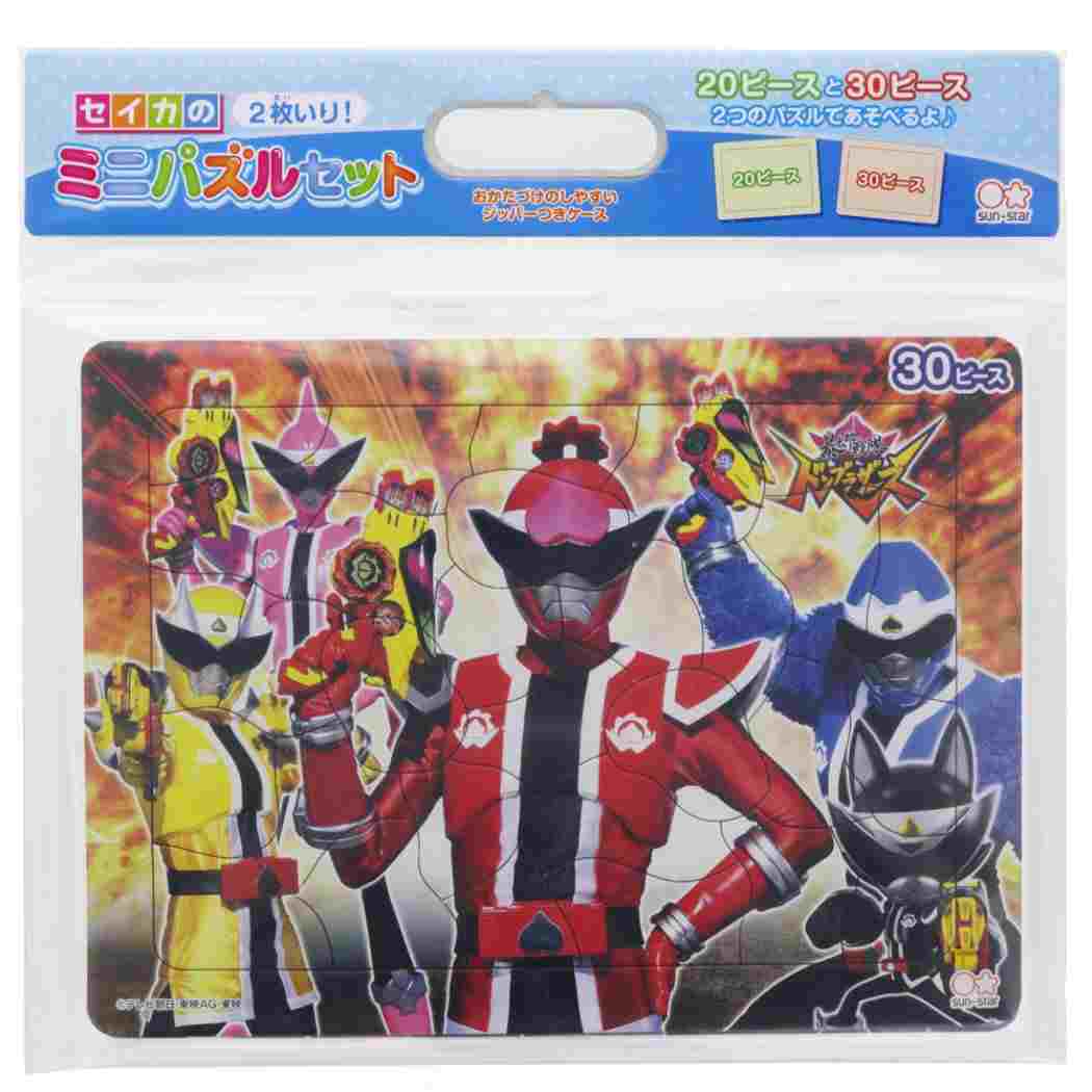 暴太郎戦隊ドンブラザーズ 知育玩具 スーパー戦隊シリーズ ジッパー付きケース入り ミニパズルセット20ピース30ピース キャラクター プレゼ