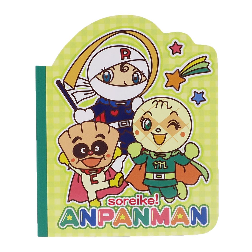 メモ帳 アンパンマン ダイカットメモ メロンパンナちゃん＆ロールパンナ＆クリームパンダ サンスター文具 幼児文具 プレゼント 男の子