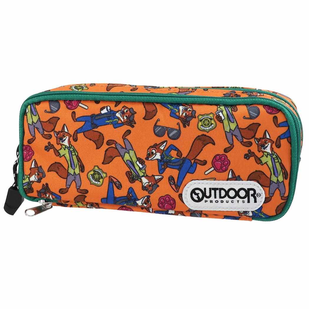 ペンケース ズートピア Wルーム型 ペンポーチ ディズニー OUTDOOR 筆箱 新入学新学期準備文具 女の子向け 小学生 中学生 高校生ク