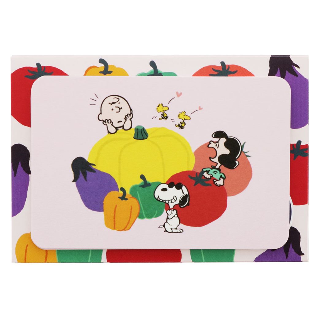 スヌーピー グッズ 手渡し 手紙セット キャラクター ミニ レターセット Delicious Food Market やさい プレゼント