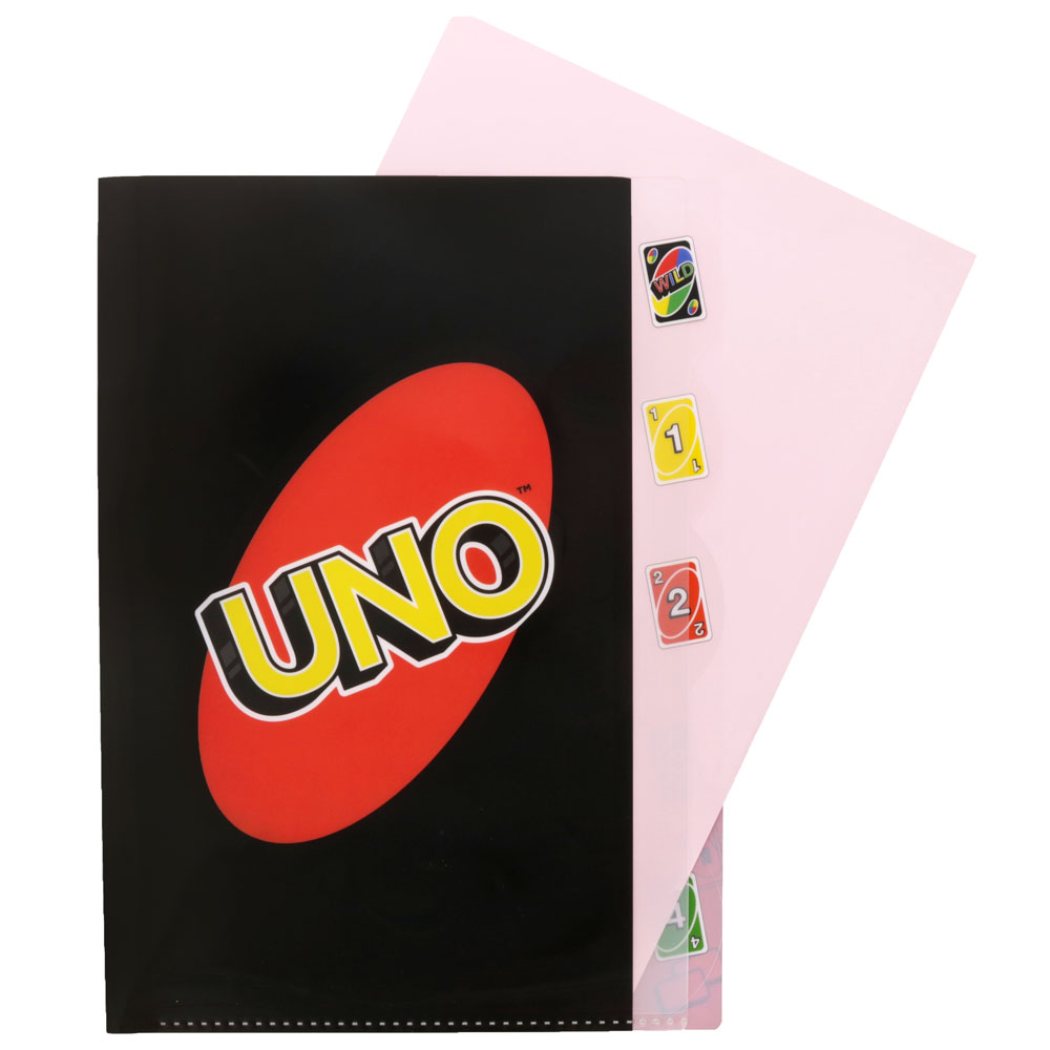 A4 クリアファイル 5ポケット ダイカット UNO ウノ ポケットファイル ロゴ サンスター文具 新入学 新学期準備文具 小学生 中学生 高校生クリ