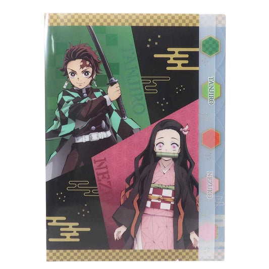 鬼滅の刃 ポケット ファイル ダイカット 5インデックス A4 クリアファイル Aタイプ 少年ジャンプ アニメキャラクター グッズ