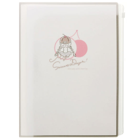 クリアファイル A4 6ポケット ジップファスナー付 小学生 中学生 高校生 女の子 ファイル MY SWEET DAYS チェリー 新入学 グッズク