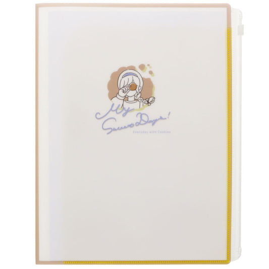 ファイル クリアファイル A4 6ポケット ジップファスナー付 MY SWEET DAYS クッキー 新入学 新学期準備文具 プレゼント