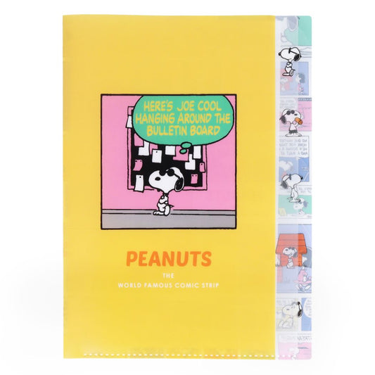 スヌーピー グッズ ポケットファイル キャラクター ダイカットクリアファイル5P PNCS イエロー