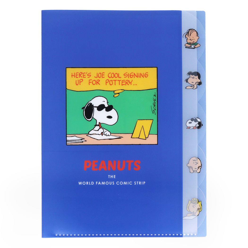 スヌーピー ダイカットクリアファイル5P ピーナッツ ポケットファイル キャラクター PNCS ブルー