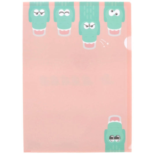 ワニワニパニック クリアフォルダー A4 シングル クリアファイル ピンク サンスター文具 プレゼント 男の子 女の子 ギフト