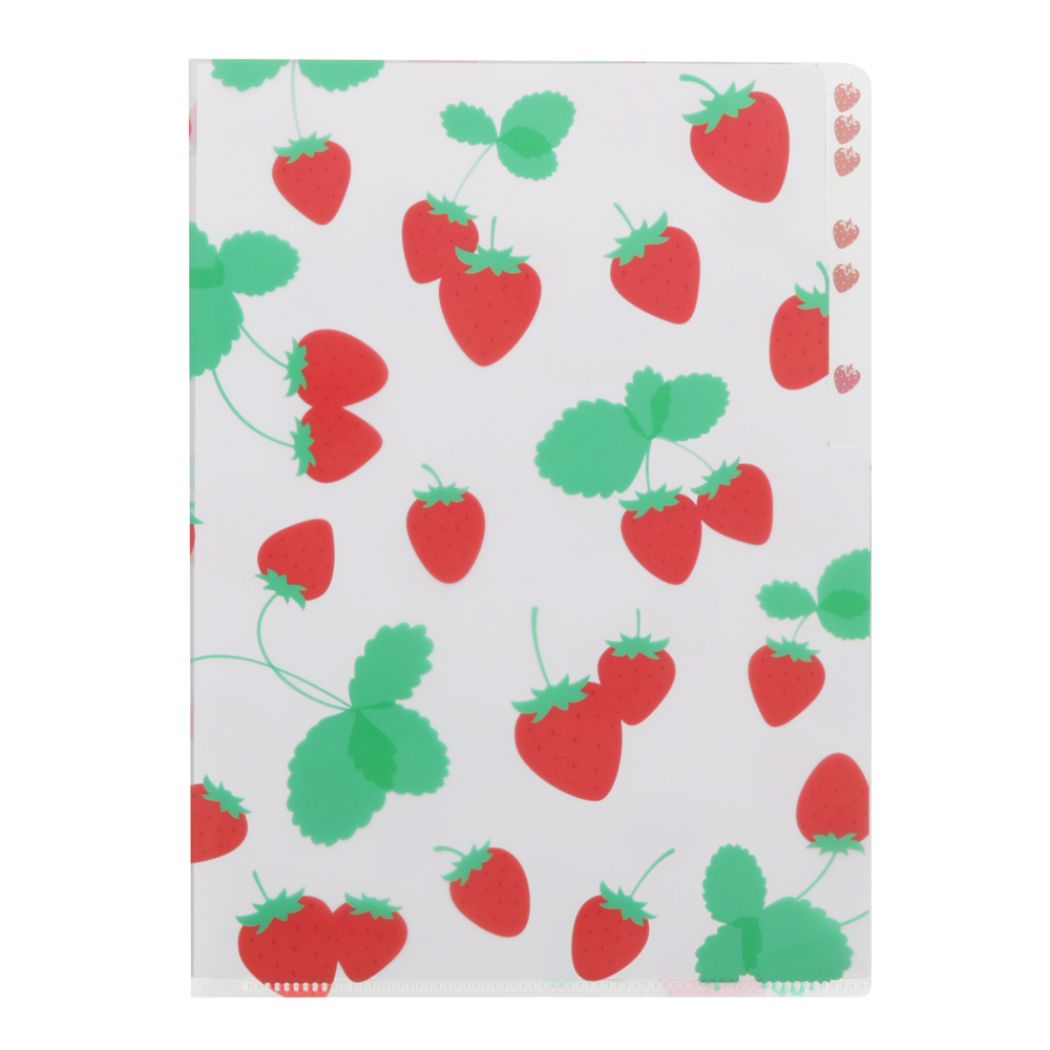 ポケットファイル ICHIGO3 3ポケットA5クリアファイル イラスト 新入学 サンスター文具