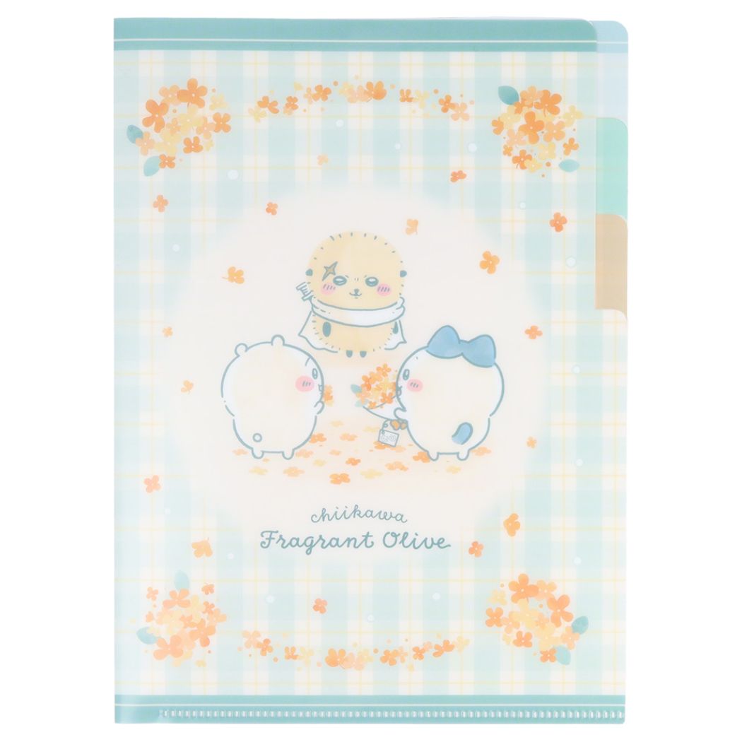 ちいかわ クリアファイルA5 3P ポケットファイル チェック キャラクター