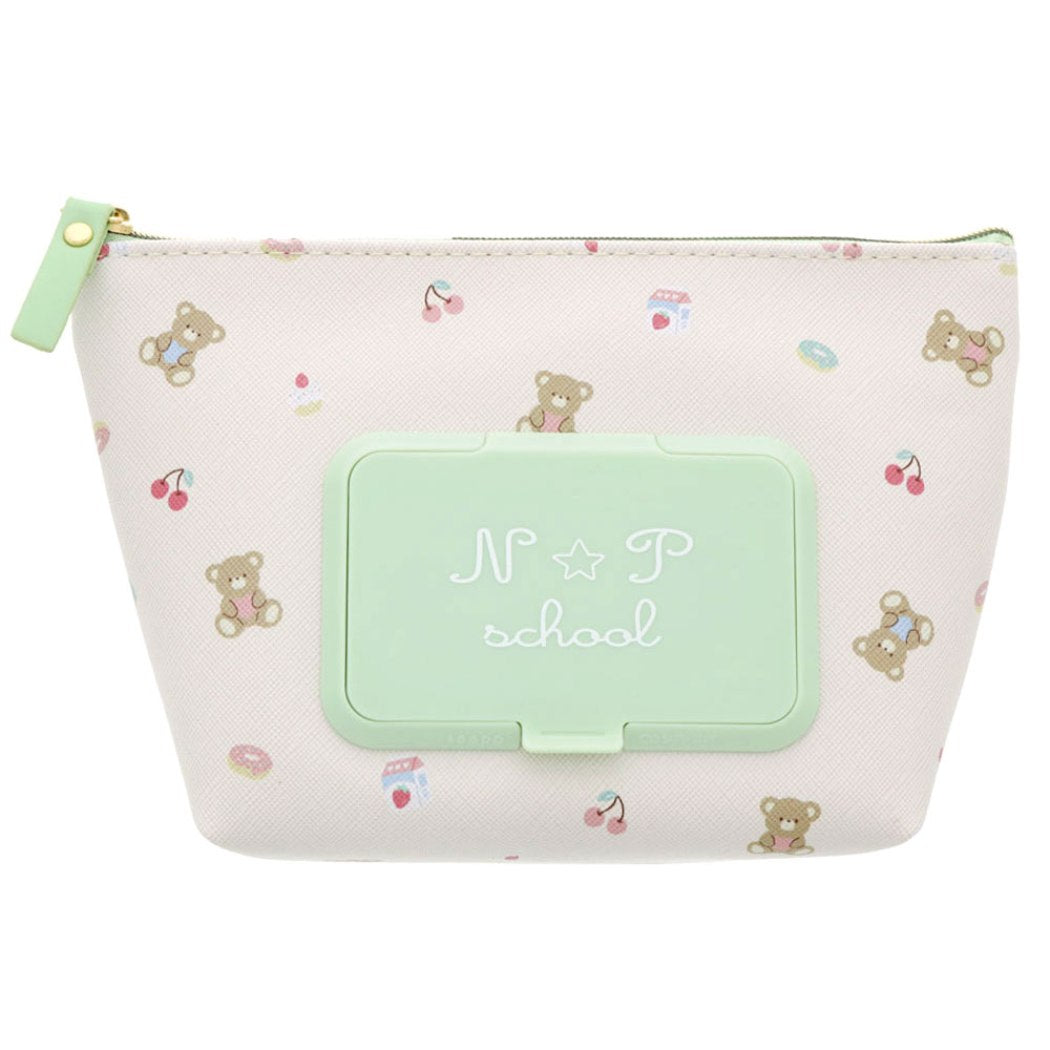 ニコプチスクール np school ファッションブランド 抗菌seepo4 シーポ4 シートケース付き 機能性ポーチ A テディベア＆スイーツクリス