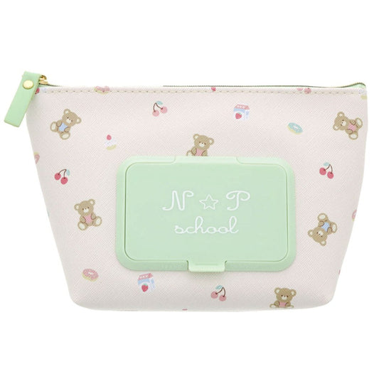 ニコプチスクール np school ファッションブランド 抗菌seepo4 シーポ4 シートケース付き 機能性ポーチ A テディベア＆スイーツクリス