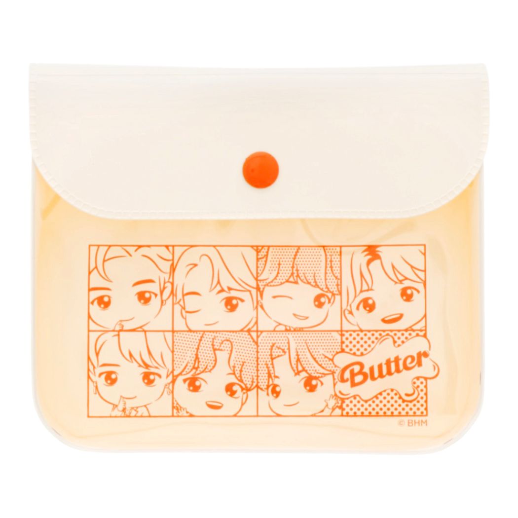 タイニータン キャラクター フラットポーチ ミニポーチ Butter ホワイト 新入学