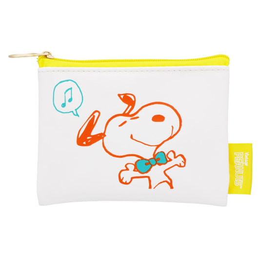 スヌーピー フラットポーチ ミニポーチ PEANUTS PLAY WITH COLORS4 イエロー ピーナッツ キャラクター