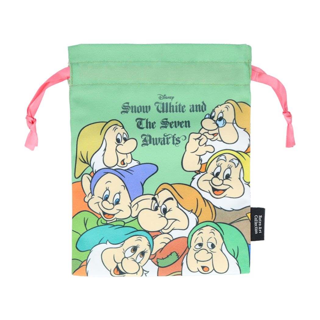 白雪姫 巾着袋 ディズニープリンセス きんちゃく キャラクター カレンダーアートB 7人のこびと