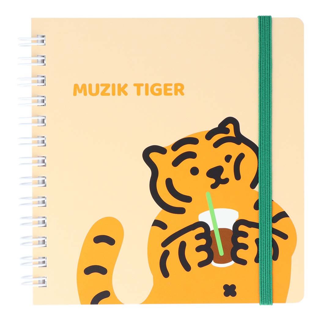 スクエアリングノート MUZIK TIGER　ムジークタイガー 方眼ノート 韓国　SNS サンスター文具
