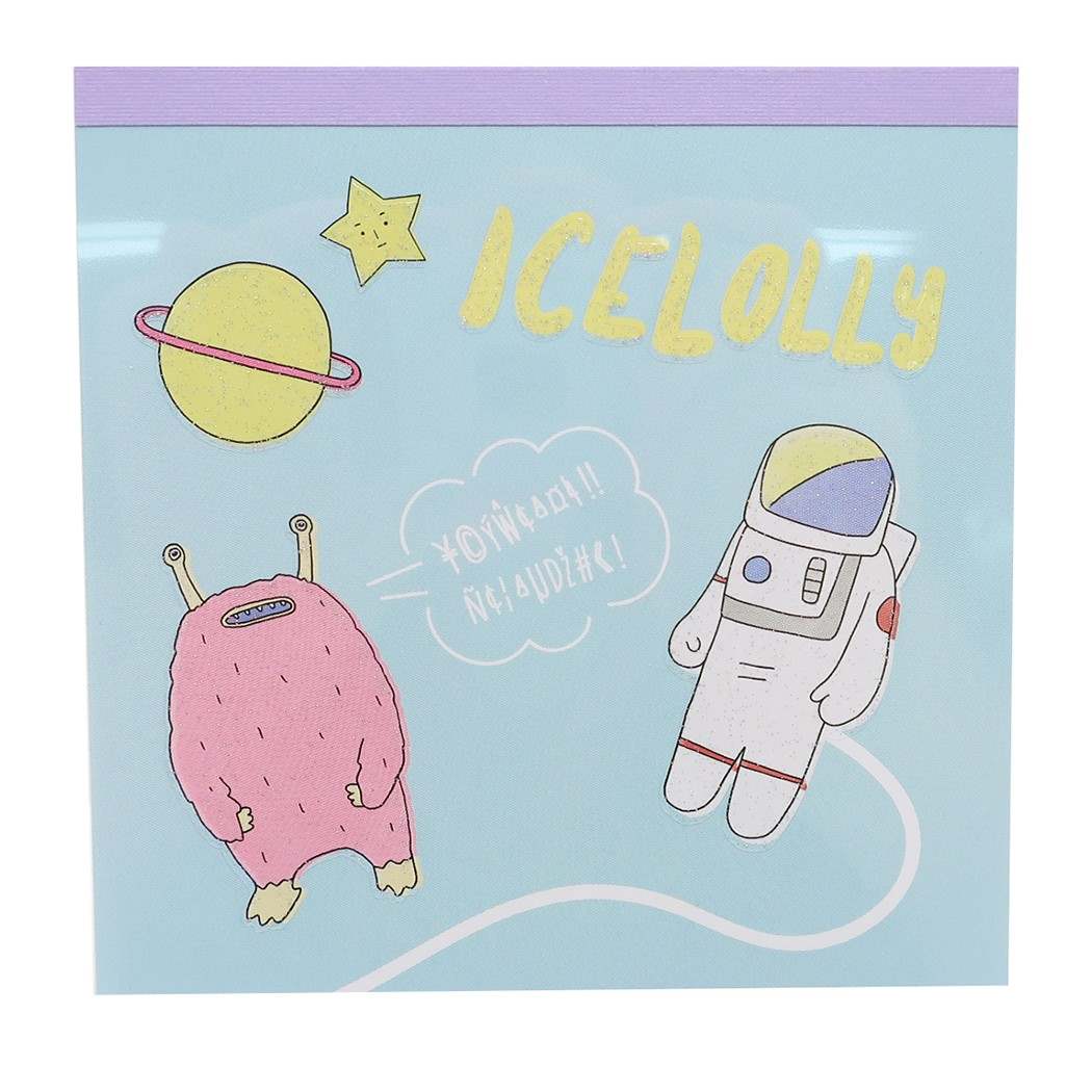 メモ帳 ICELOLLY スクエア メモ アイスローリー エイリアン プレゼント 男の子 女の子 ギフト