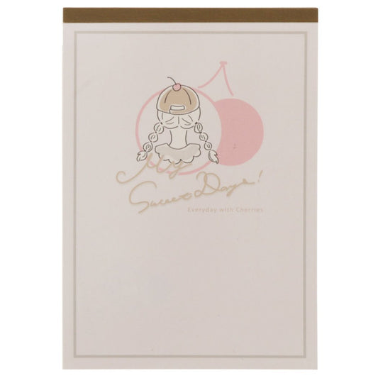 メモ帳 小学生 中学生 高校生 女の子 A6 メモ MY SWEET DAYS チェリー 新入学 プレゼント 男の子 ギフト