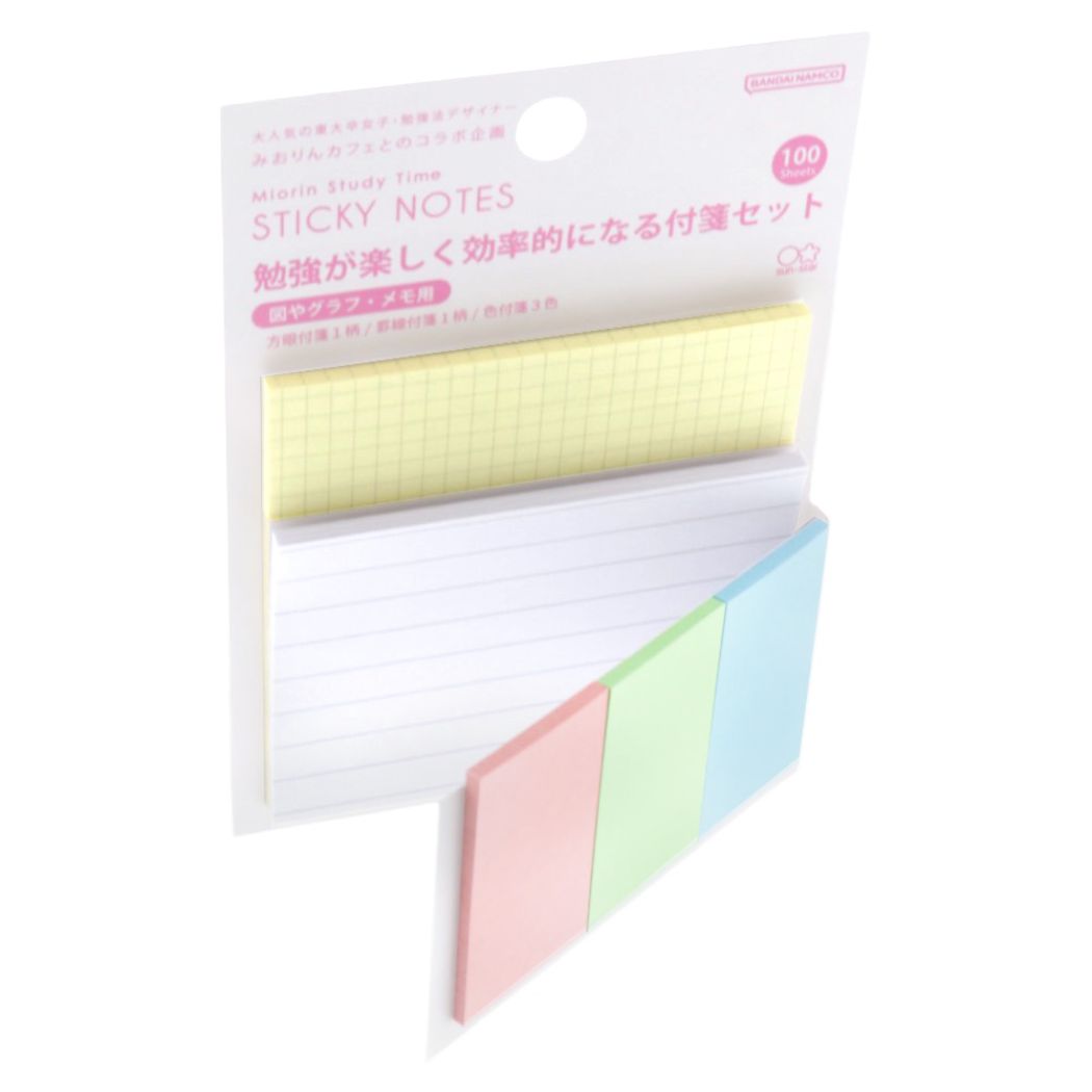 付箋 みおりん Study Time ふせんアソート 図やグラフ メモ用 サンスター文具 プレゼント 男の子 女の子 ギフト