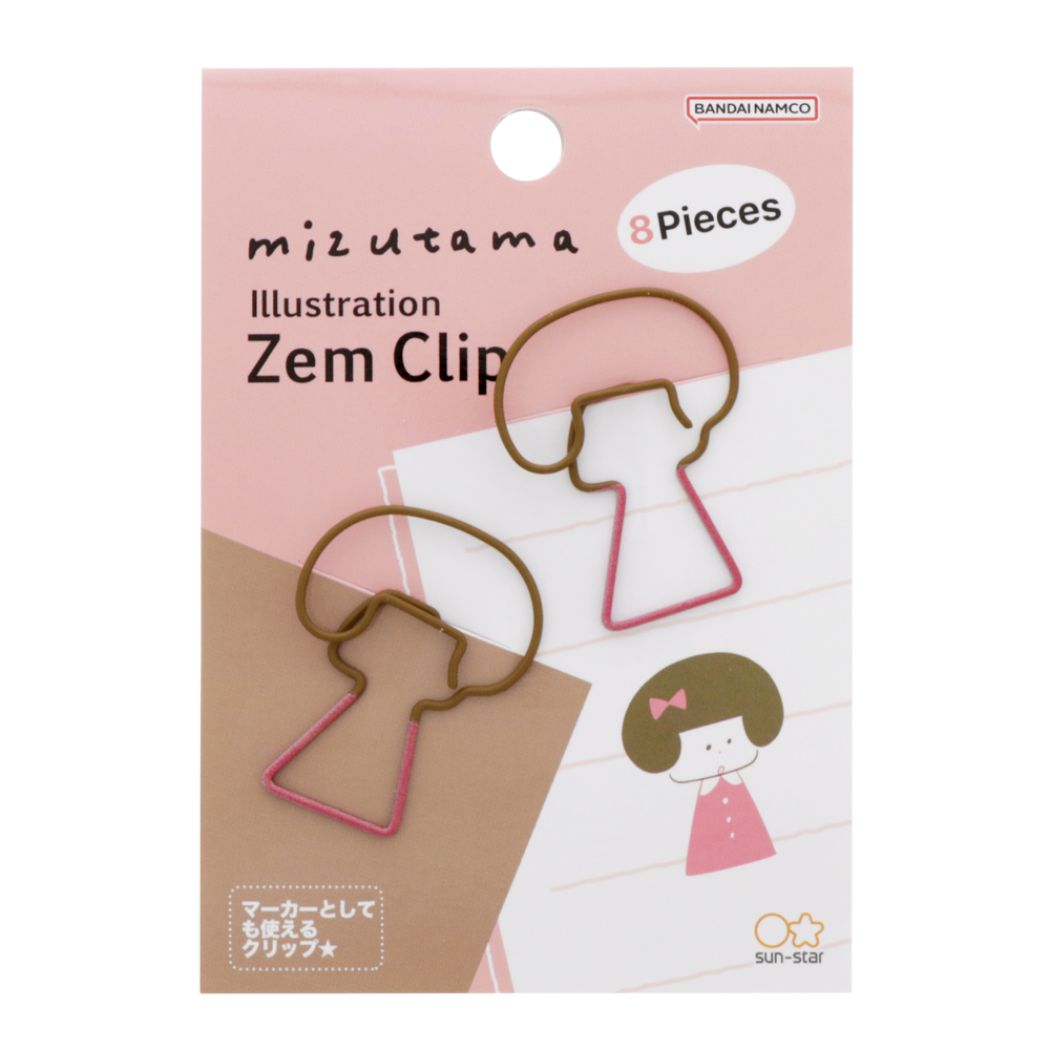 イラストゼムクリップ mizutama クリップ サンスター文具 女の子 新入学