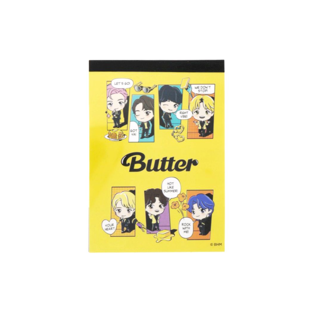 タイニータン TinyTAN キャラクター メモ帳 ミニミニメモ Butter イエロー 新入学