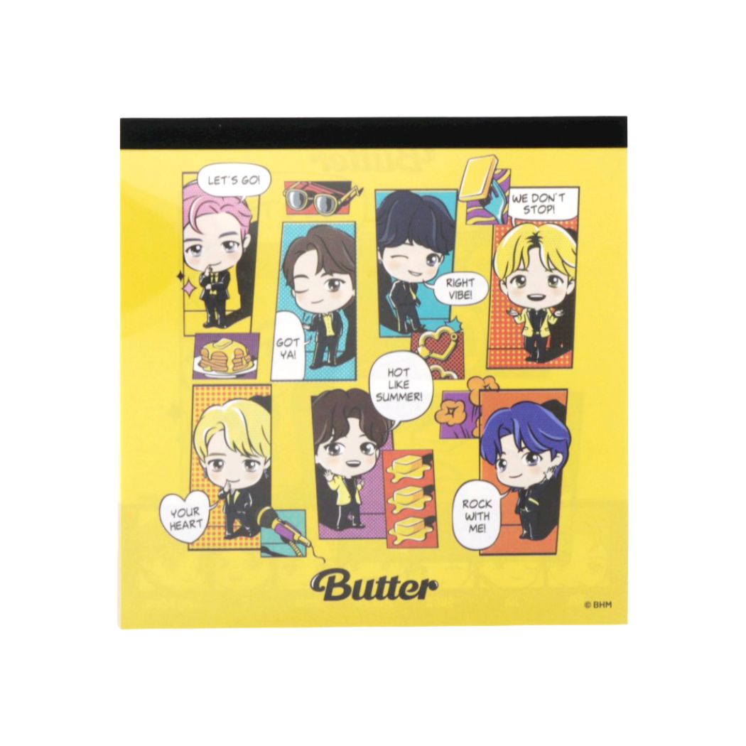 タイニータン スクエアメモ TinyTAN メモ帳 キャラクター Butter イエロー 新入学