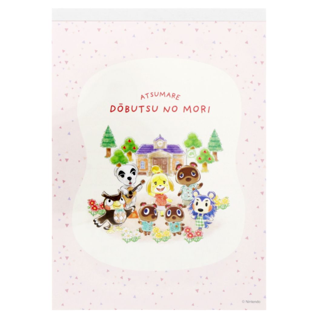 メモA6 あつまれどうぶつの森 メモ帳 サンスター文具 ピンク