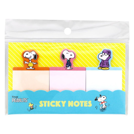 スヌーピー 付箋 ダイカット付箋 PEANUTS PLAY WITH COLORS4 イエロー ピーナッツ サンスター文具