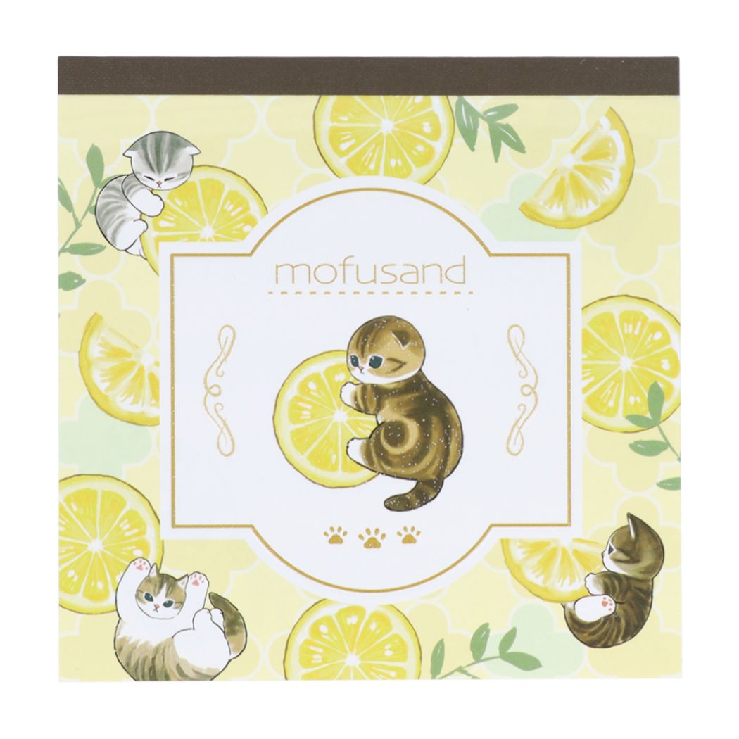 モフサンド mofusand キャラクター メモ帳 スクエアメモ レモンティー