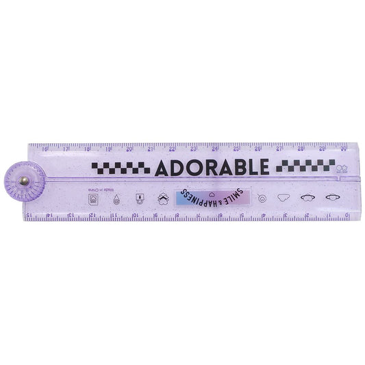 ものさし 分度器付き 30cm 折りたたみ 定規 クール＆キュート 新入学 サンスター文具 女の子向け プレゼント 男の子 ギフト