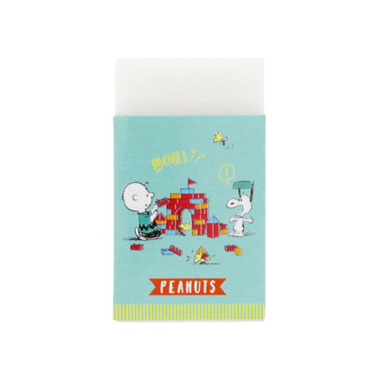 スヌーピー ピーナッツ キャラクター 消しゴム まとまるくん消ゴム ケシゴム PEANUTS PLAY WITH COLORS4 グリーン