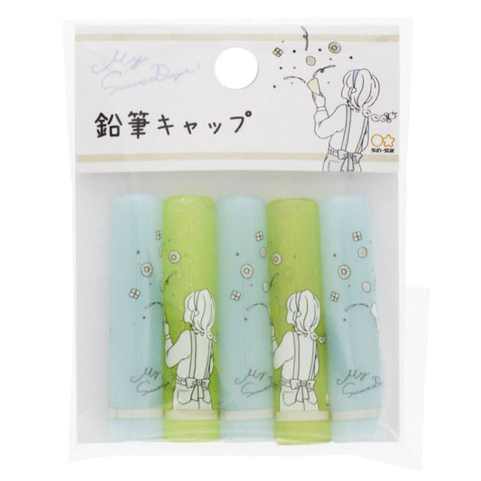 えんぴつカバー 5本セット 鉛筆キャップ MY SWEET DAYS クッキー 新入学 プレゼント 男の子 女の子 ギフト