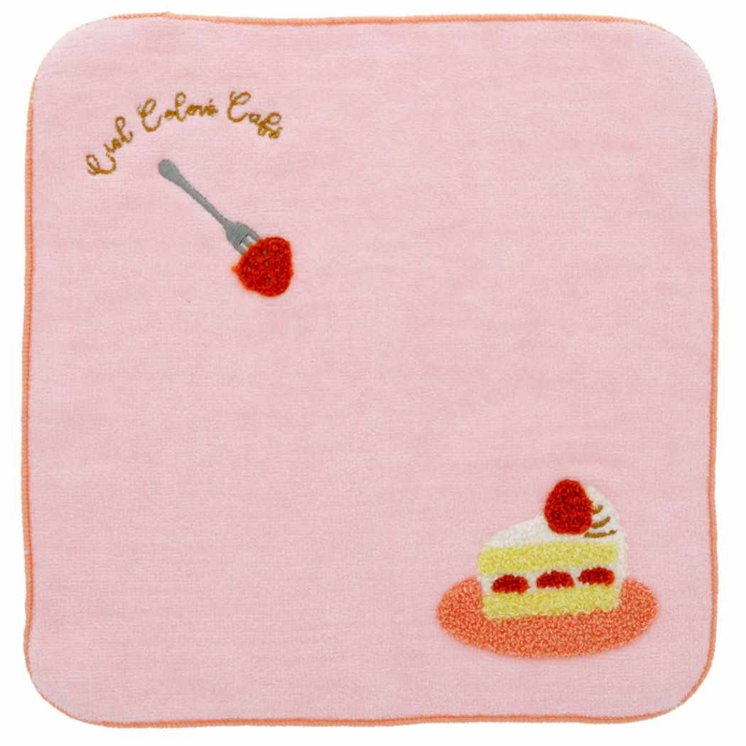 サガラ刺繍 ハンドタオル ミニタオル OMISE おみせ ケーキ サンスター文具 プレゼント 男の子 女の子 ギフト