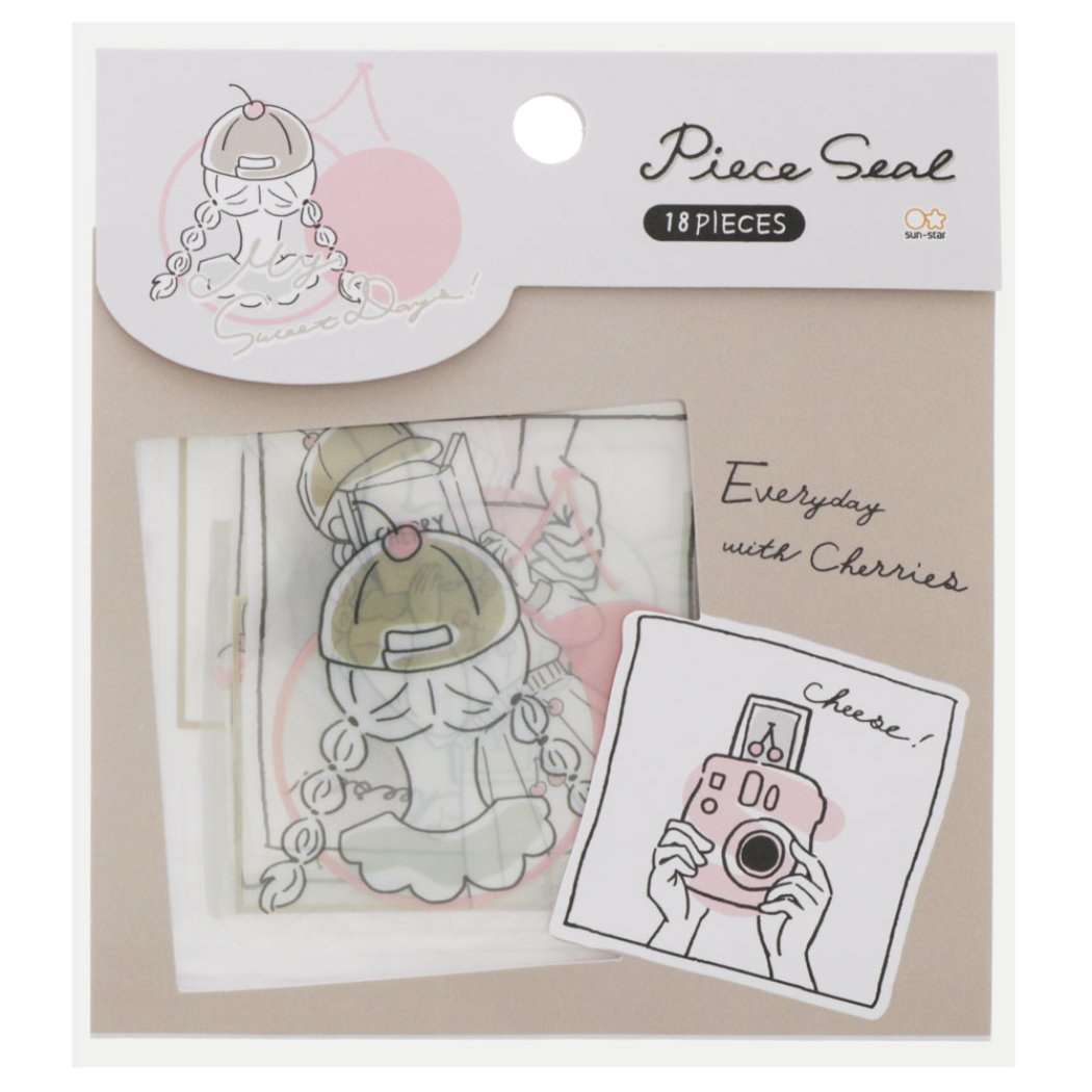 フレークシール かわいい クリア ピースシールセット MY SWEET DAYS チェリー グッズ プレゼント 男の子 女の子 ギフト