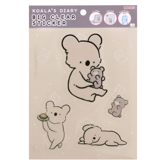 ビッグシール コアラ絵日記 ビッグクリアステッカー お気に入り デコシール