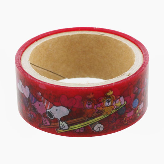 スヌーピー 透明マスキングテープ 15mm マスキングテープ PEANUTS PLAY WITH COLORS4 カーニバル ピーナッツ キャラクター
