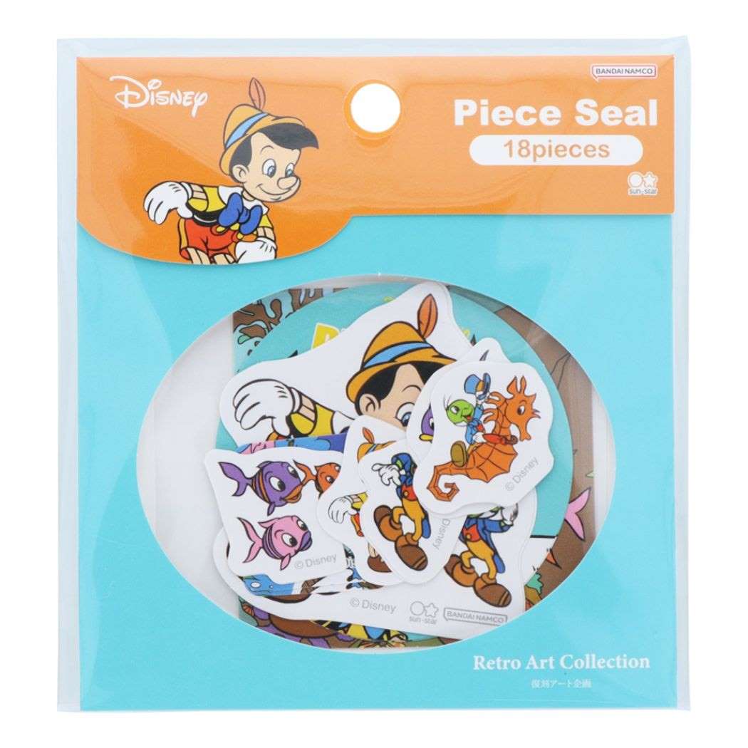 ピノキオ フレークシール ピースシール DC レトロピノキオ ディズニー サンスター文具