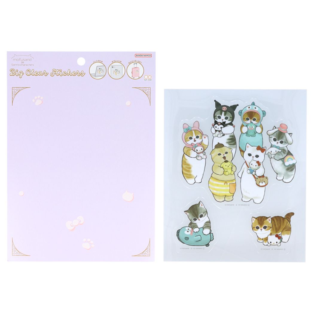 モフサンド mofusand キャラクター ステッカー キャラクター/ステッカー ビッグクリアステッカー