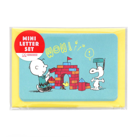 スヌーピー 手渡し手紙セット ミニレターセット PEANUTS PLAY WITH COLORS4 グリーン ピーナッツ