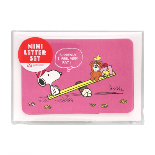 スヌーピー 手渡し手紙セット ミニレターセット PEANUTS PLAY WITH COLORS4 ピンク ピーナッツ サンスター文具