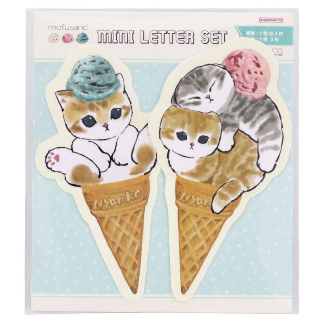 モフサンド ダイカットミニレターセット mofusand レターセット キャラクター アイス