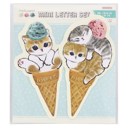 モフサンド ダイカットミニレターセット mofusand レターセット キャラクター アイス