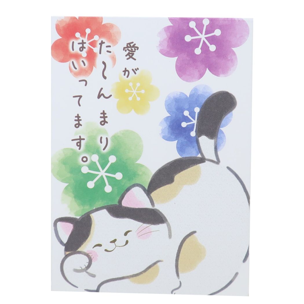 ぽち袋 お年玉ポチ袋4枚レギュラーサイズBセット 愛がた～んまりはいってます ねこ ステッドファスト