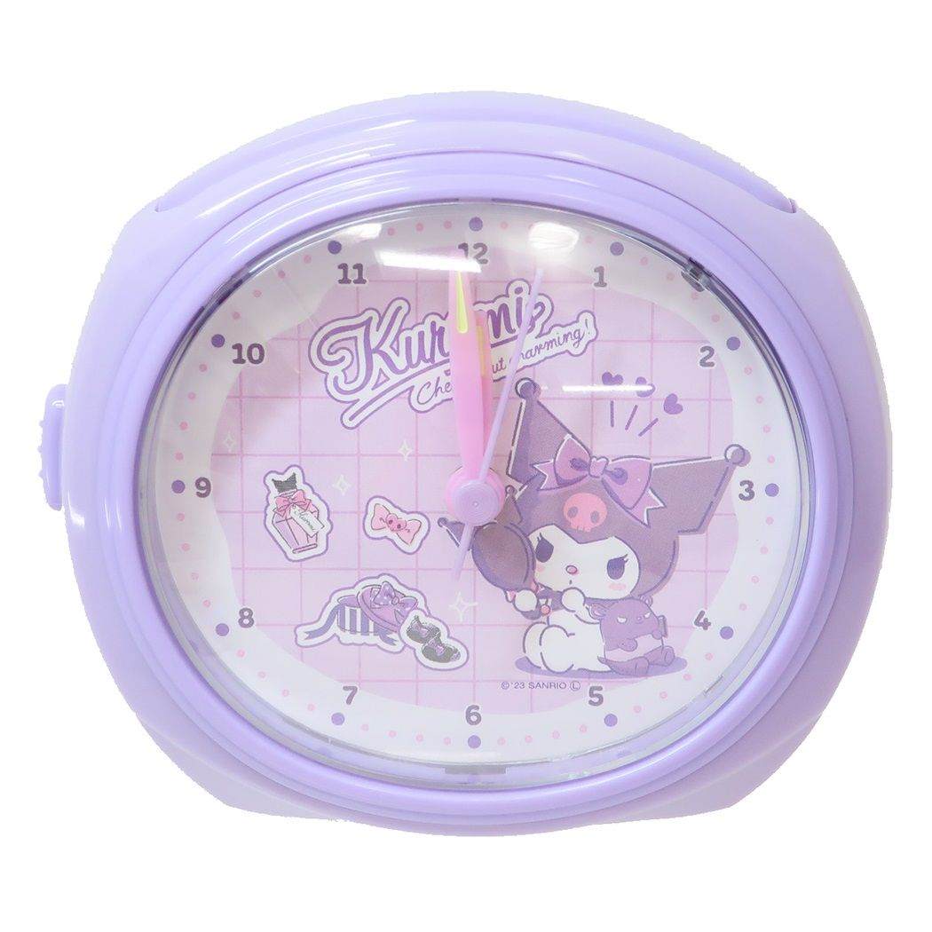 クロミ サンリオ キャラクター 目覚まし時計 連続秒針ベルアラームクロック