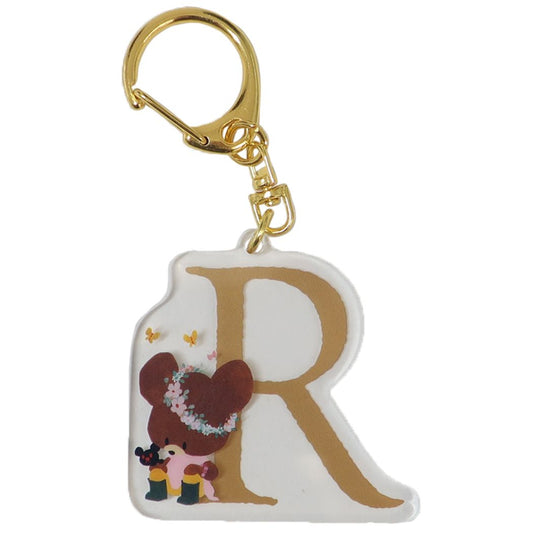 くまのがっこう キーチェーン イニシャルキーホルダー R ツジセル