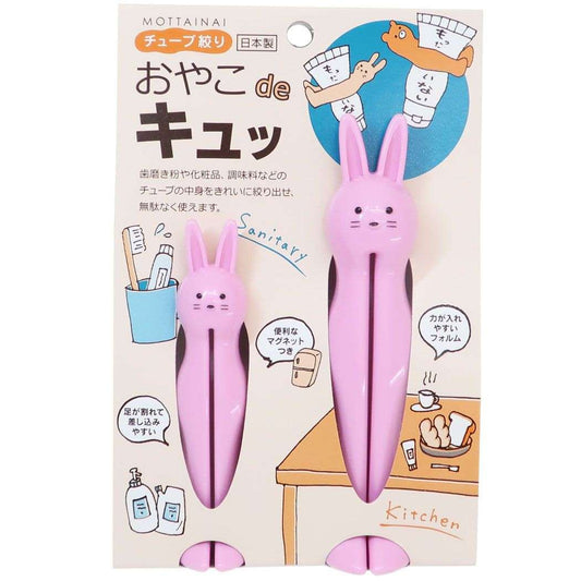 キッチン雑貨 おやこdeキュッ チューブ絞り うさぎピンク タマハシ