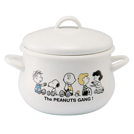 スヌーピー ホーロー両手鍋 16cm 鍋 ピーナッツ