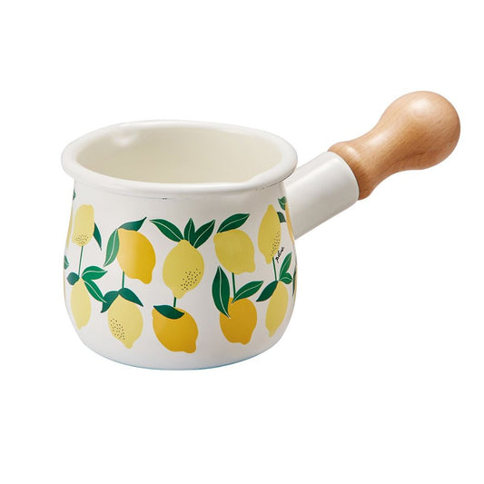 調理器 プルーン Plune. ホーロープチミルクパン 堀内映子 レモン ガス火専用 片手鍋