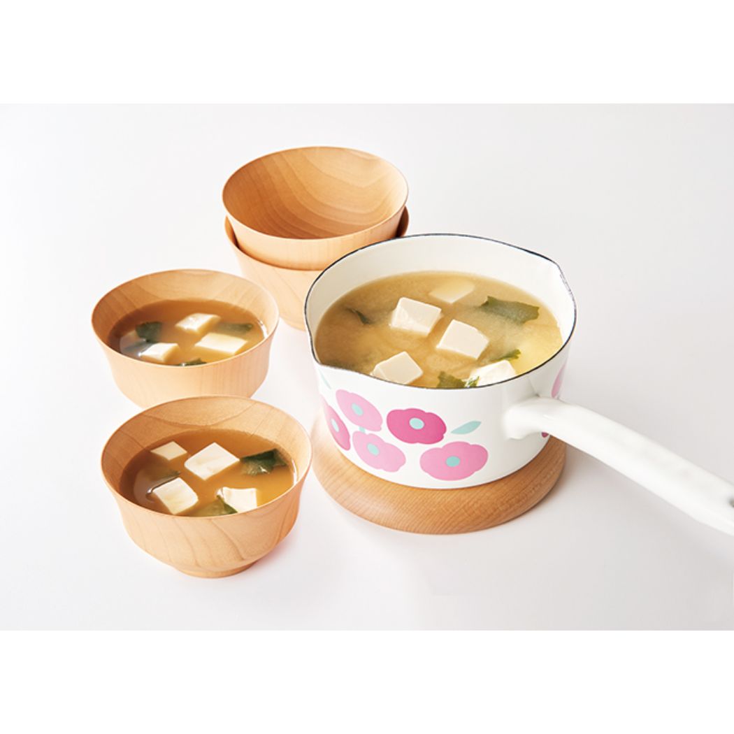 調理器 プルーン Plune. ホーローミルクパン15cm 堀内映子 もこもこお花ピンク ガス火 IH対応 片手鍋