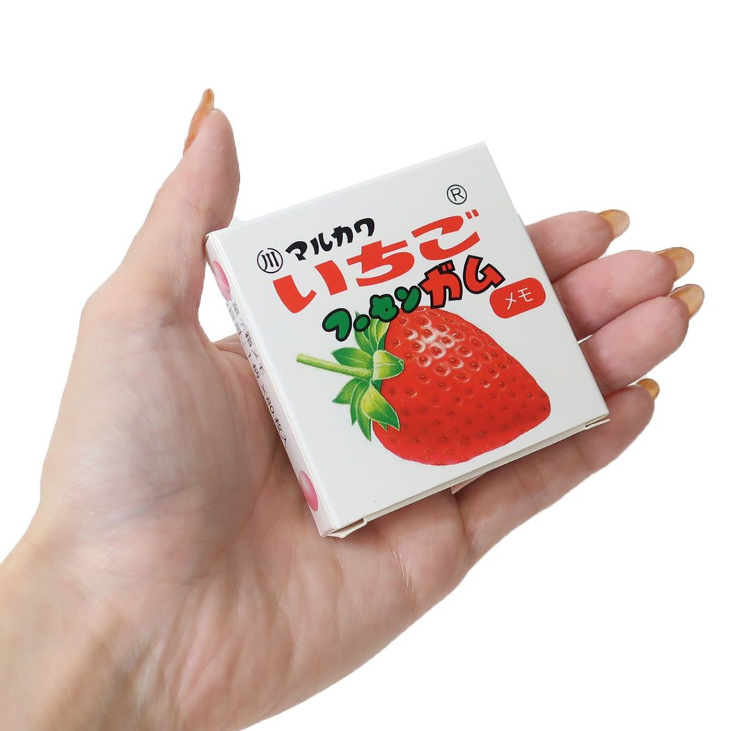 メモ帳 マルカワフーセンガム お菓子箱メモ お菓子パッケージ いちご おもしろ文具